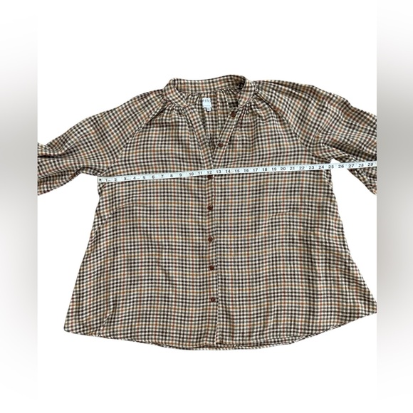 Esby | Liza Top in Brown Vintage Check M/L - Picture 10 of 11